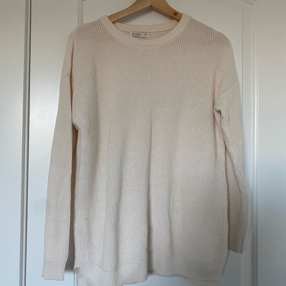 Creamy white slouchy sweater